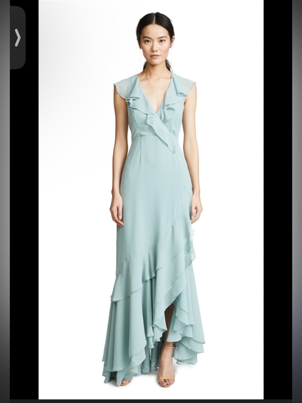 C/Meo Collective Be About You Ruffle Maxi Dress Size S NWT